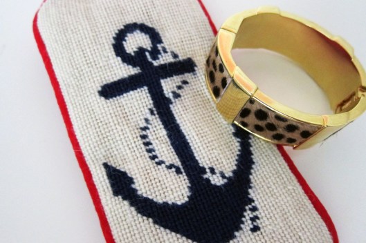 sunglasses case and bracelet